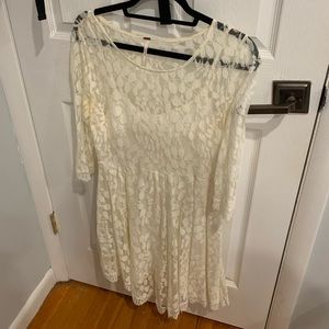 Free people lace long sleeve dress